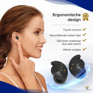 Golden Sound Sleep Plugs draadloze oordopjes zwart