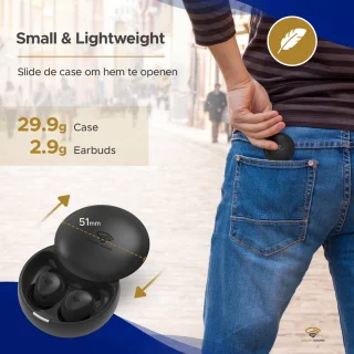 Golden Sound Sleep Plugs draadloze oordopjes zwart