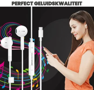 Golden Sound USB-C bedrade oordopjes met microfoon