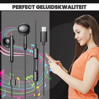 Golden Sound USB-C bedrade oordopjes zwart