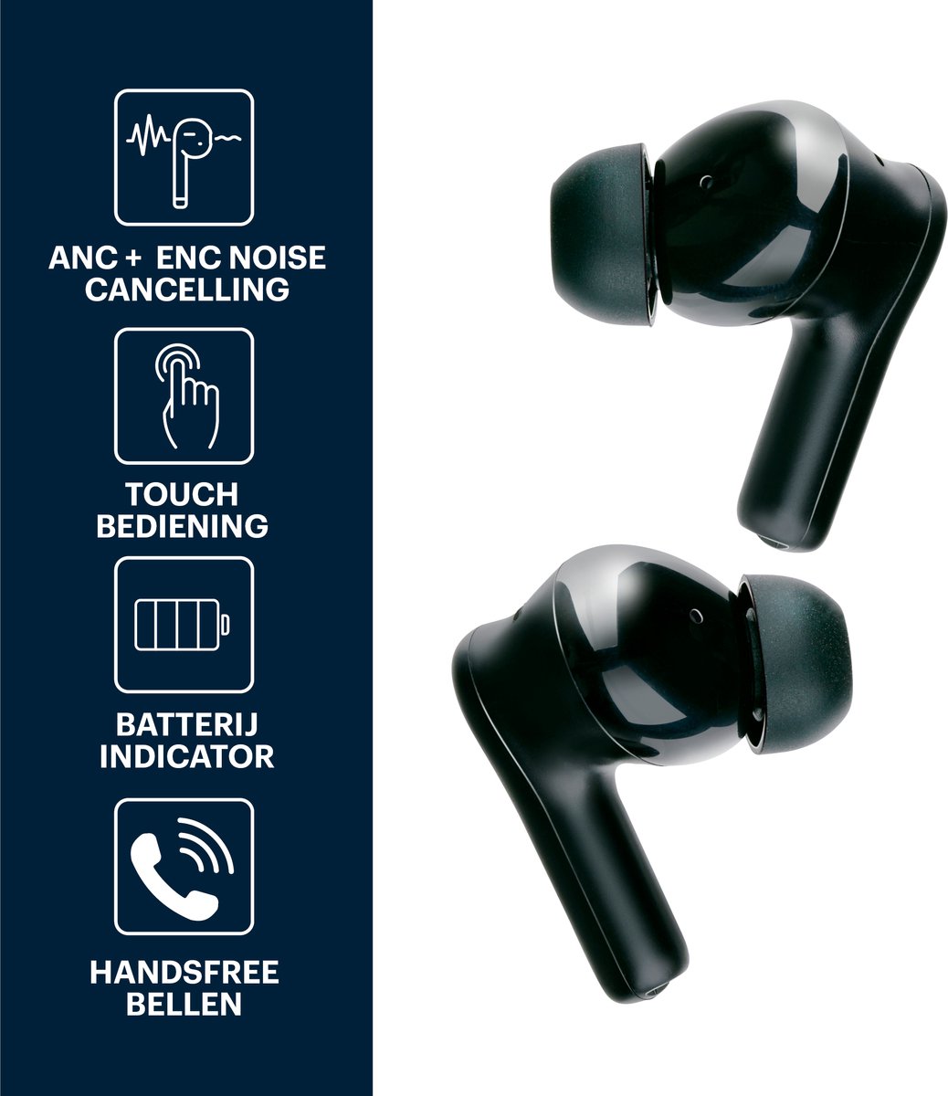 Grundig Bluetooth Oordopjes Draadloos met Oplaadcase