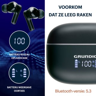 Grundig Bluetooth Oordopjes Draadloos met Oplaadcase