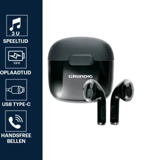 Grundig Draadloze Bluetooth In Ear Oordopjes met Oplaadcase