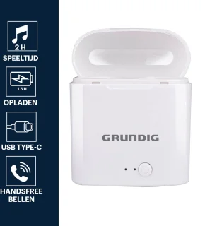 Grundig Draadloze Bluetooth In Ear Oordopjes met Oplaadcase