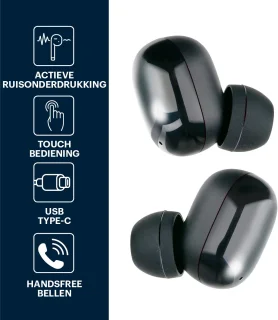 Grundig Draadloze Earbuds Bluetooth 5.3 inclusief Oplaadcassette