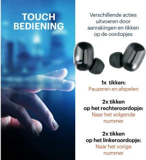 Grundig Draadloze Earbuds Bluetooth 5.3 inclusief Oplaadcassette
