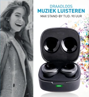 Grundig Draadloze In-ear Oordopjes Bluetooth Zwart