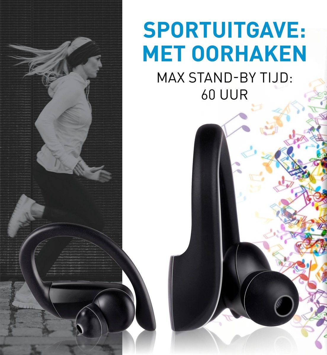 Grundig Draadloze In-ear Oordopjes Zwart