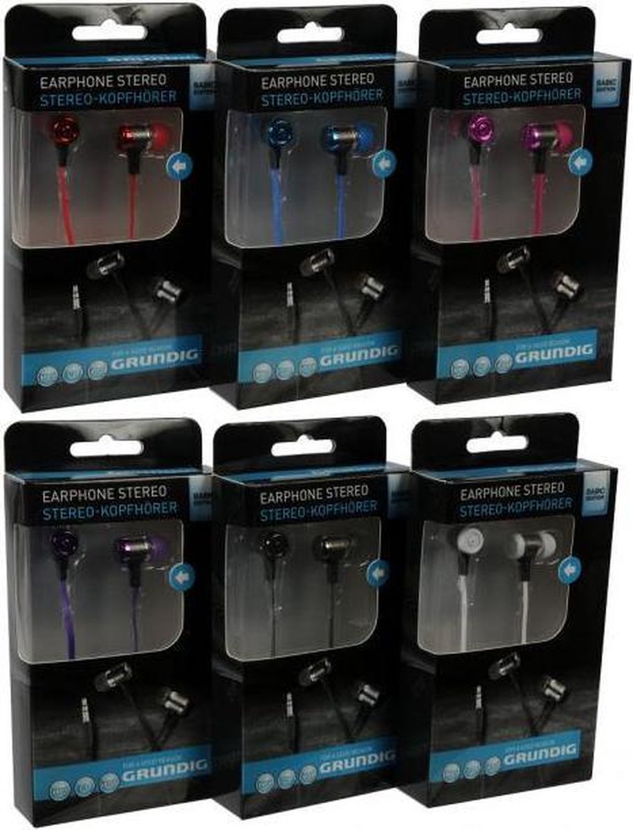 Grundig Stereo Oortelefoon diverse kleuren