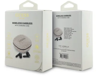 Guess 4G Script Logo TWS Oordopjes Roze