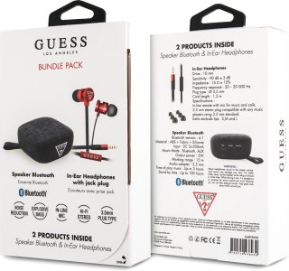 Guess Bluetooth speaker en oordopjes set rood