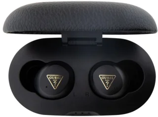 Guess Grained Classic Bluetooth Headphones TWS Docking Station Zwart