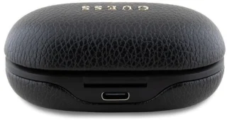 Guess Grained Classic Bluetooth Headphones TWS Docking Station Zwart