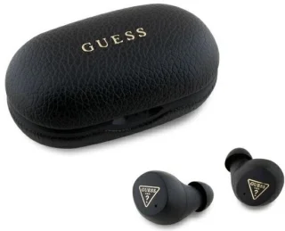 Guess Grained Classic Bluetooth Headphones TWS Docking Station Zwart