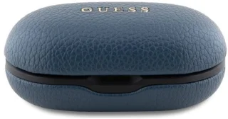 Guess Grained Classic Logo Bluetooth Headphones TWS Docking Station Blauw