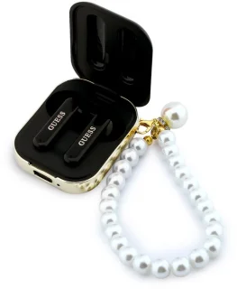 Guess Oortjes met parelarmband - Zwart