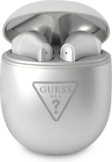 Guess Triangle Logo TWS Bluetooth Oordopjes Zilver