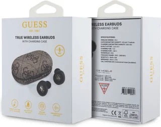 Guess True Wireless 4G Metal Bluetooth In-Ear Oordopjes Bruin