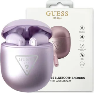 Guess True Wireless Triangle Logo Bluetooth Oordopjes Paars