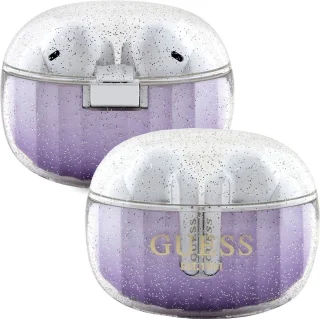 Guess TWS Glitter Gradient Paars Draadloze Oortjes