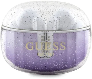Guess TWS Glitter Gradient Paars Draadloze Oortjes