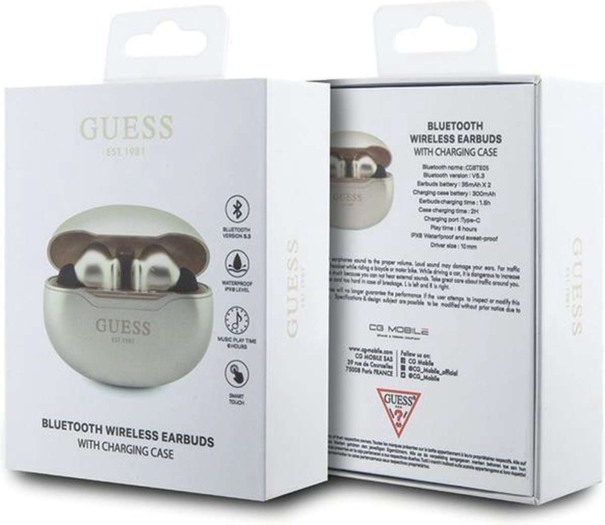 Guess Universele Bluetooth In-Ear Oordopjes Goud