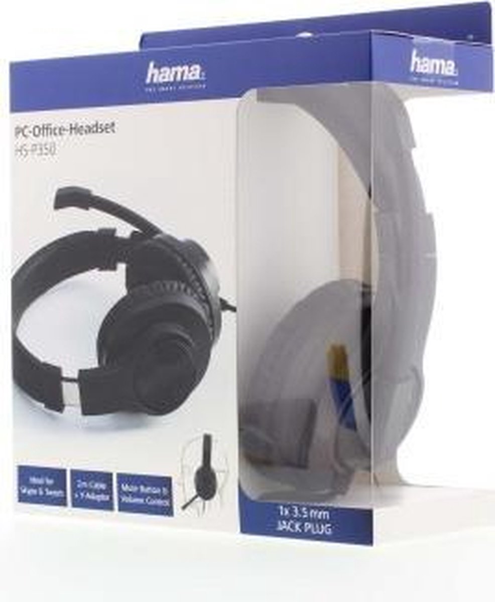 Hama HS-P350 PC-Office Stereo Headset Zwart