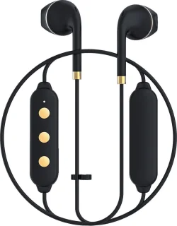 Happy Plugs Wireless II In-Ear Bluetooth Headset Zwart/Goud