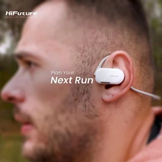 HiFuture Future Mate 5.3 Bluetooth Bone Conduction Sportkoptelefoon Wit