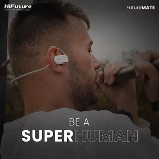 HiFuture Future Mate 5.3 Bluetooth Bone Conduction Sportkoptelefoon Wit