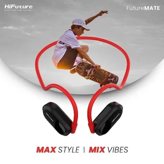 HiFuture Future Mate 5.3 Bluetooth Bone Conduction Sportkoptelefoon Wit
