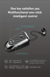 hileo hi60 Bluetooth clip headset zwart