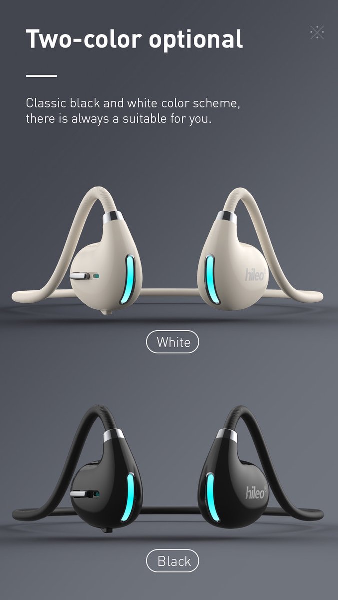 hileo hi73 Draadloze Open-Ear Bluetooth Oordopjes Wit