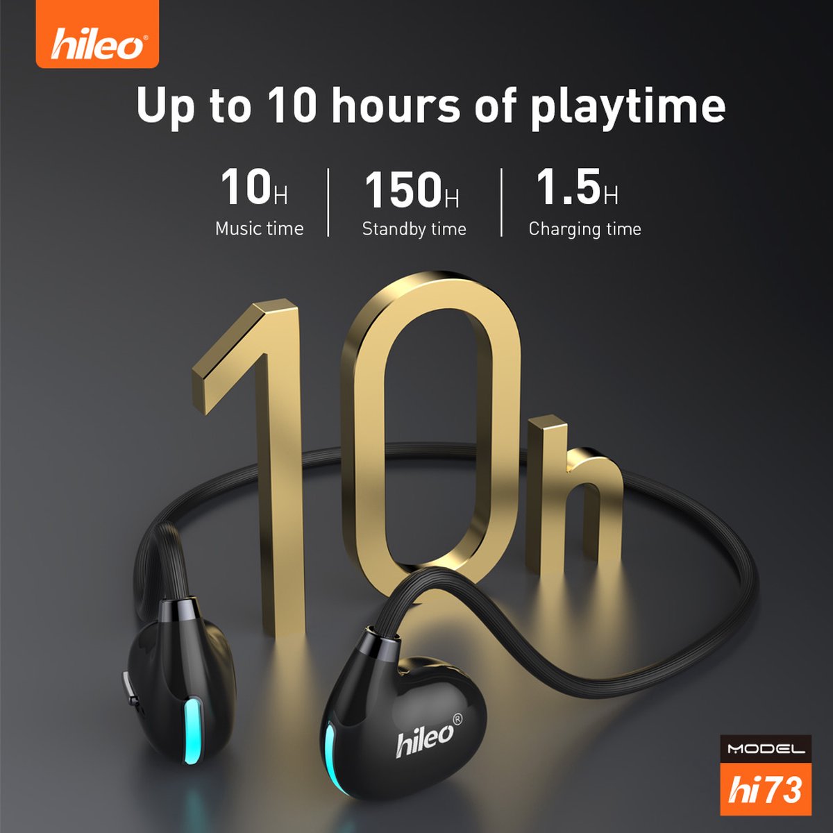hileo hi73 Draadloze Open-Ear Bluetooth Oordopjes Wit