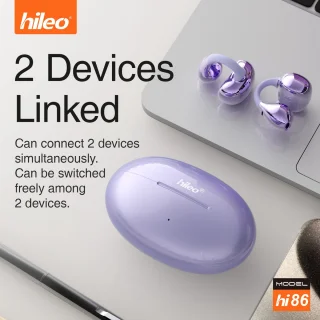 hileo hi86 draadloze oordopjes paars