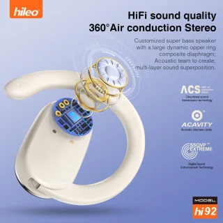 hileo hi92 Draadloze Oordopjes Wit