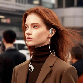 Hoco EA7 TWS Open-Ear Draadloze Oordopjes Beige
