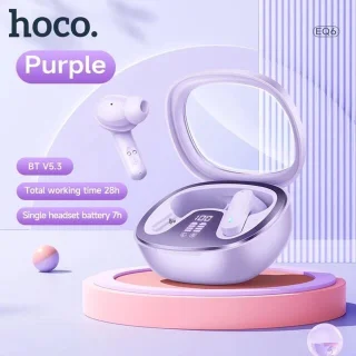 Hoco EQ6 Draadloze Bluetooth Oordopjes Paars