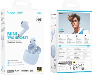 Hoco EW201 Bluetooth Half In-Ear Oordoppen Blauw