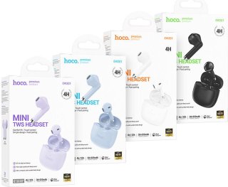 Hoco EW201 Bluetooth Half In-Ear Oordoppen Paars