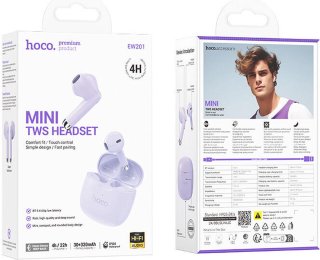 Hoco EW201 Bluetooth Half In-Ear Oordoppen Paars