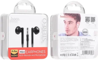 HOCO M64 Melodious 3,5mm Oortjes met Microfoon Zwart