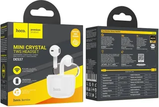 Hoco TWS Bluetooth Oordopjes Wit met Oplaadcase