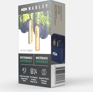 House of Marley Little Bird Draadloze Oordopjes Blauw