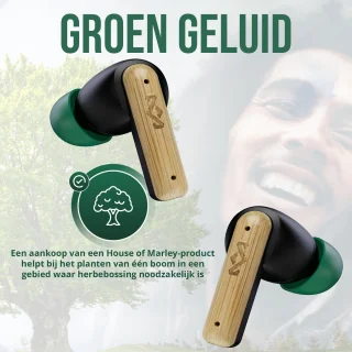 House of Marley Little Bird Draadloze Oordopjes Zwart