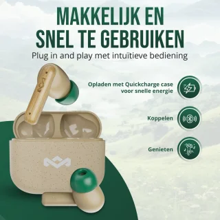 House of Marley Little Bird Draadloze Oortjes Cream