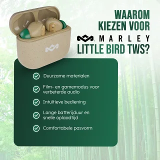 House of Marley Little Bird Draadloze Oortjes Cream