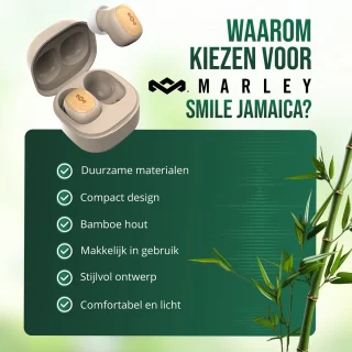 House of Marley Smile Jamaica TWS Draadloze Oordopjes Cream