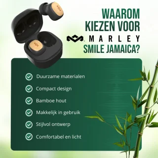 House of Marley Smile Jamaica TWS Draadloze Oordopjes Zwart
