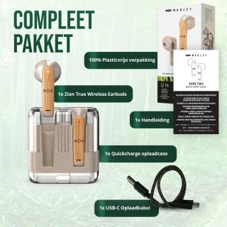 House of Marley Zion Draadloze Bluetooth Oordopjes Cream